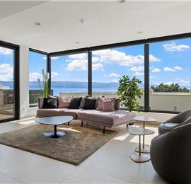 5 bedroom beachfront villa with heated pool near Omis, sleeps 9